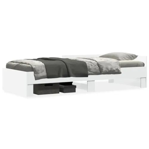 Okvir za krevet bijeli 90x200 cm konstruirano drvo - Bijela 90 x 200 cm Cijena