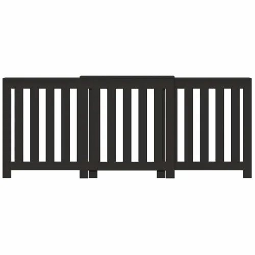 Pokrivač radijatora Crna 205 x 21,5 x 83,5 cm Konstruirano drvo - Crna 205 x 21,5 x 83,5 cm Okomite letvice Cijena