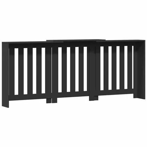 Pokrivač radijatora Crna 205 x 21,5 x 83,5 cm Konstruirano drvo - Crna 205 x 21,5 x 83,5 cm Okomite letvice Cijena