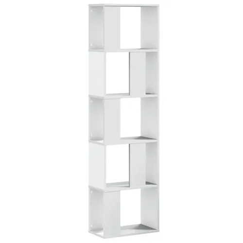Regal za knjige 5 razina bijeli 45x23,5x162,5 cm drveni - Bijela 45 cm Cijena