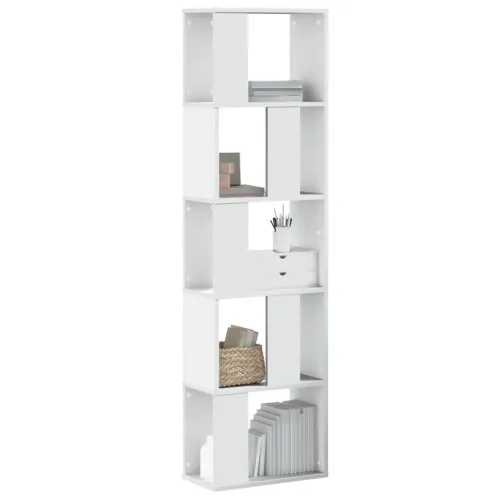Regal za knjige 5 razina bijeli 45x23,5x162,5 cm drveni - Bijela 45 cm Cijena