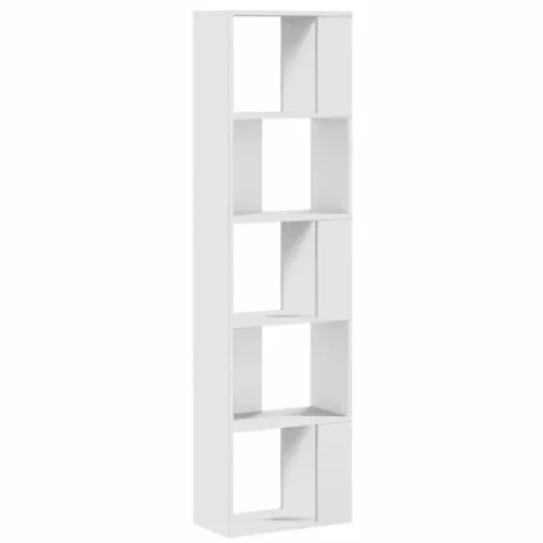 Regal za knjige 5 razina bijeli 45x23,5x162,5 cm drveni - Bijela 45 cm Cijena