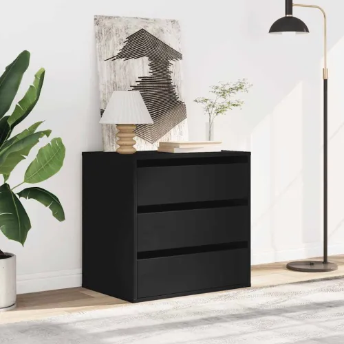 Kutna komoda s ladicama crna 60x41x58 cm od konstruiranog drva - Crna 60 x 41 x 58 cm Cijena