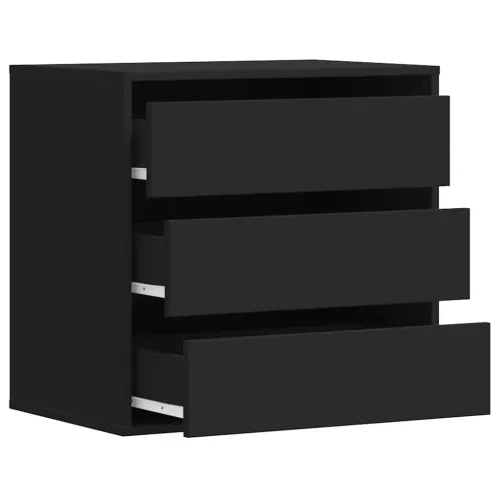 Kutna komoda s ladicama crna 60x41x58 cm od konstruiranog drva - Crna 60 x 41 x 58 cm Cijena