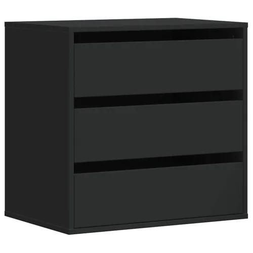 Kutna komoda s ladicama crna 60x41x58 cm od konstruiranog drva - Crna 60 x 41 x 58 cm Cijena