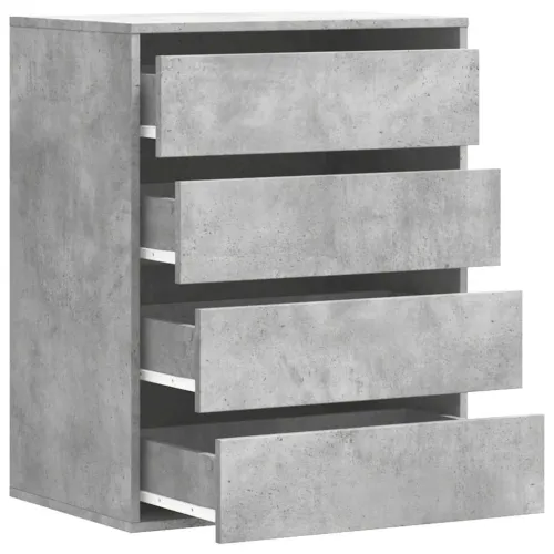 Kutna komoda s ladicama siva boja betona 60x41x76 cm drveni - Beton siva 60 x 41 x 76 cm Cijena