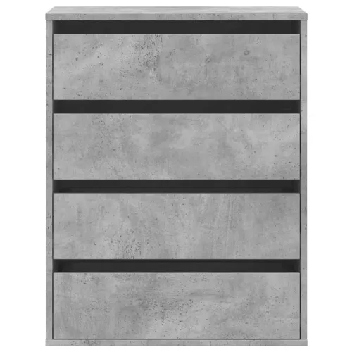 Kutna komoda s ladicama siva boja betona 60x41x76 cm drveni - Beton siva 60 x 41 x 76 cm Cijena