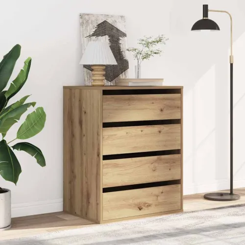 Kutna komoda s ladicama boja artisian hrast 60x41x76 cm drveni - Boja hrasta 60 x 41 x 76 cm Cijena