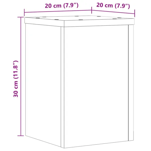Stalci za biljke 2 kom boja hrasta 20x20x30 cm drveni - Smeđi hrast 20 x 20 x 30 cm Cijena