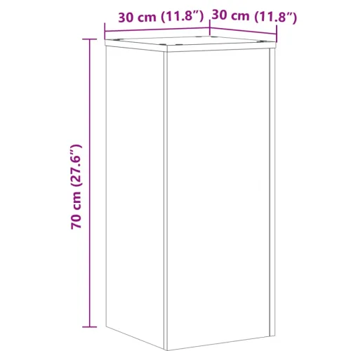 Stalci za biljke 2 kom 30 x 30 x 70 cm konstruirano drvo - Siva Sonoma 30 x 30 x 70 cm Cijena