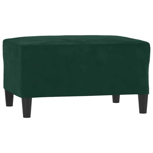 3-dijelni set sofa s jastucima tamnozeleni baršunasti - Tamnozelena s jastučićima i tabureom Cijena