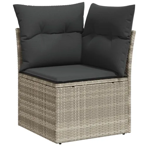 Vrtna garnitura - 7-dijelni set vrtnih sofa svjetlosivi od poliratana - Svjetlosiva 7 Cijena