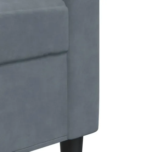 3-dijelni set sofa s jastucima tamnosivi baršunasti - Tamno siva 1 s jastucima i tabureom Cijena