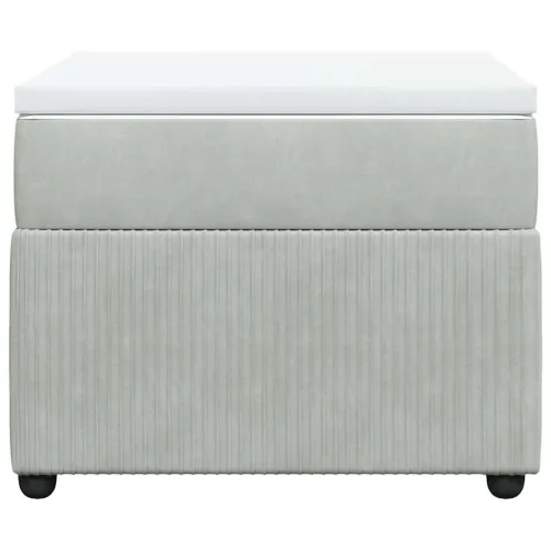 Box spring krevet s madracem svjetlosivi 90x190 cm baršunasti - Svjetlosiva 90 x 200 cm Cijena