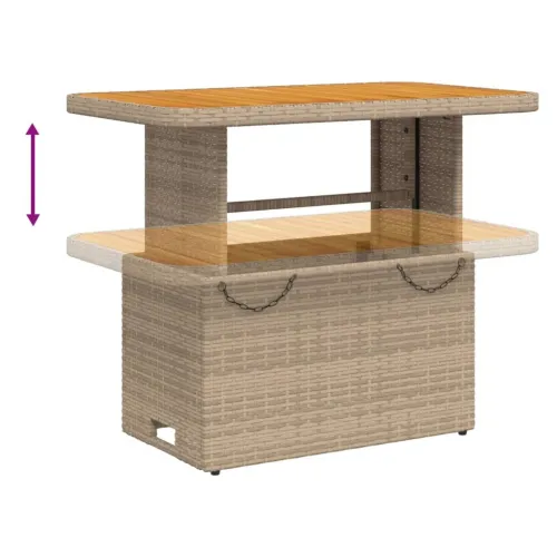 Vrtna garnitura - 2-dijelni set vrtnih sofa od poliratana s jastucima bež - bež i siva 90 x 55 x 40/71 cm 1 Cijena