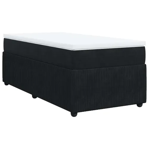 Box spring krevet s madracem crni 100x200 cm baršunasti - Crna 100 x 200 cm Cijena