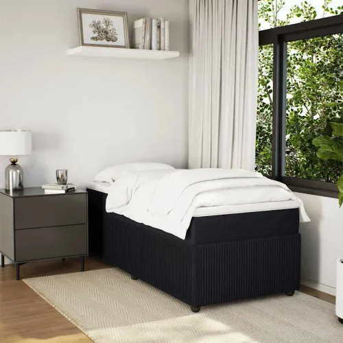 Box spring krevet s madracem crni 100x200 cm baršunasti - Crna 100 x 200 cm Cijena