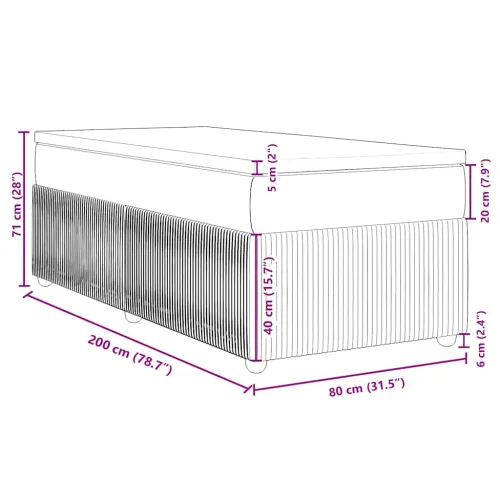 Box spring krevet s madracem ružičasti 80 x 200 cm baršunasti - Ružičasta 80 x 200 cm Cijena