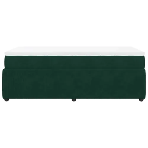 Box spring krevet s madracem tamnozeleni 90x190 cm baršunasti - Tamnozelena 90 x 190 cm Cijena