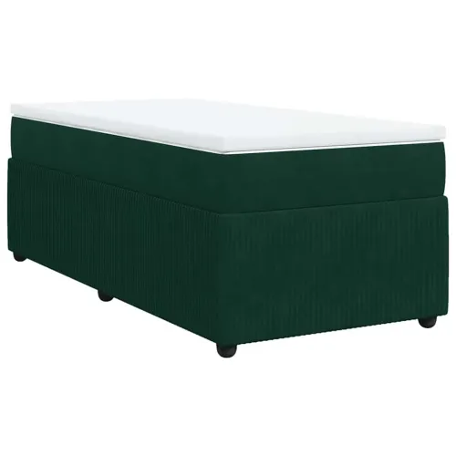 Box spring krevet s madracem tamnozeleni 90x190 cm baršunasti - Tamnozelena 90 x 190 cm Cijena