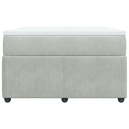 Box spring krevet s madracem svjetlosivi 120x200 cm baršunasti - Svjetlosiva 120 x 200 cm Cijena