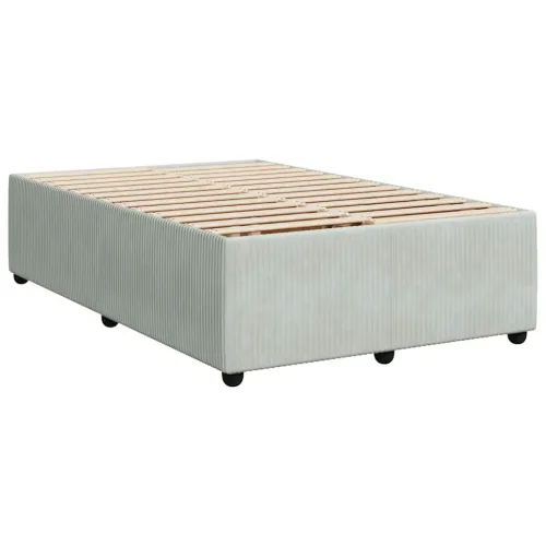 Box spring krevet s madracem svjetlosivi 120x200 cm baršunasti - Svjetlosiva 120 x 200 cm Cijena