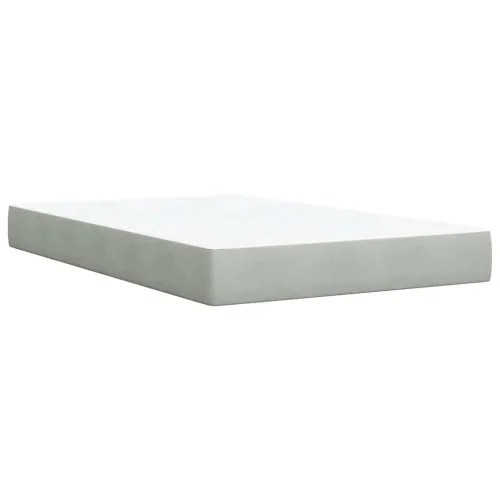 Box spring krevet s madracem svjetlosivi 120x200 cm baršunasti - Svjetlosiva 120 x 200 cm Cijena
