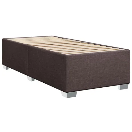 Boxspring - Krevet s oprugama i madracem tamnosmeđi 90 x 200 cm od tkanine - Tamno smeđa 90 x 200 cm Blok s kvadratima Tamno sme Cijena