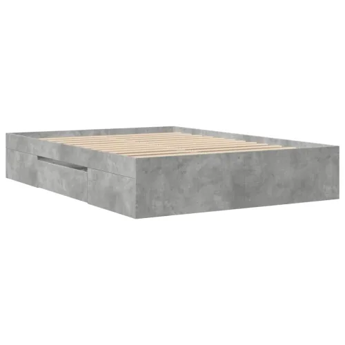 Okvir kreveta boja betona 140x190 cm od konstruiranog drva - Beton siva 140 x 190 cm Cijena