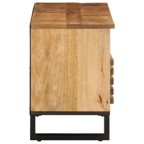 TV ormarić 100 x 34 x 46 cm od masivnog grubog drva manga - Prirodna 1 Grubo masivno drvo manga Prirodna Cijena