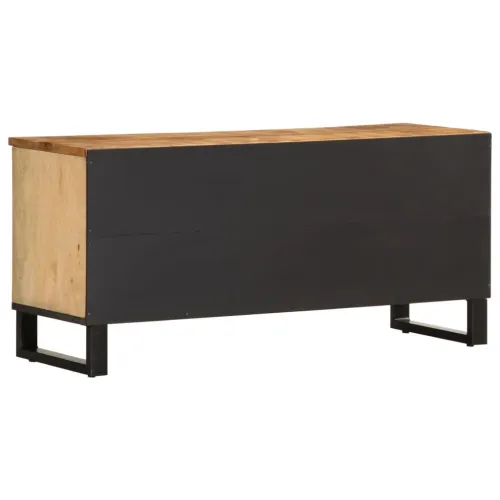 TV ormarić 100 x 34 x 46 cm od masivnog grubog drva manga - Prirodna 1 Grubo masivno drvo manga Prirodna Cijena