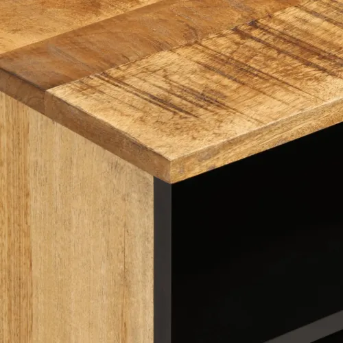 TV ormarić 100 x 34 x 46 cm od masivnog grubog drva manga - Prirodna 1 Grubo masivno drvo manga Prirodna Cijena