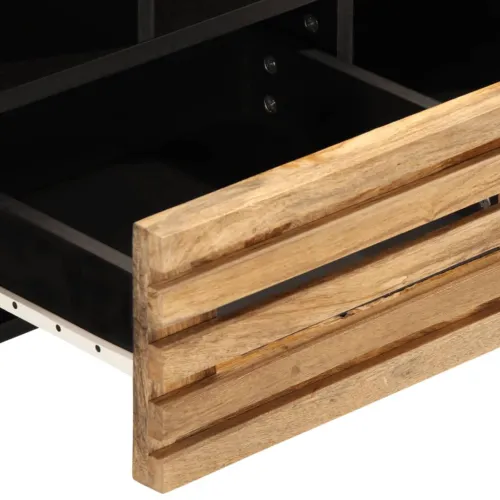 TV ormarić 100 x 34 x 46 cm od masivnog grubog drva manga - Prirodna 1 Grubo masivno drvo manga Prirodna Cijena
