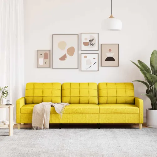 Trosjed od tkanine svjetložuti 210 cm - Svjetložuta 210 cm Cijena