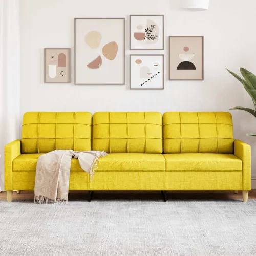 Trosjed od tkanine svjetložuti 210 cm - Svjetložuta 210 cm Cijena