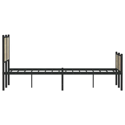 Metalni okvir kreveta bez madraca boja hrasta sonome 150x200 cm - sonoma hrast 150 x 200 cm s uzglavljem i visokim podnožjem Cijena