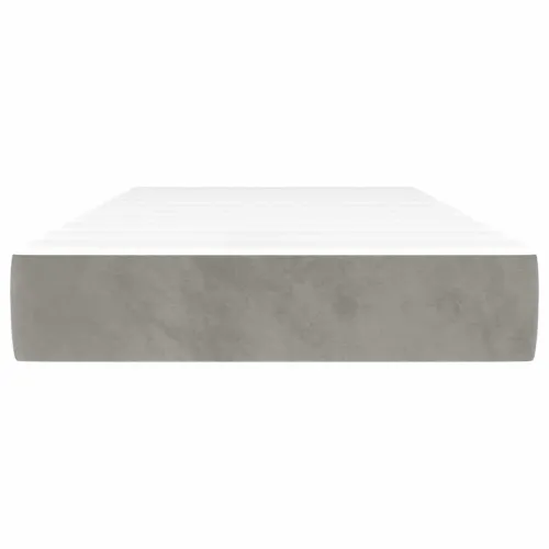 Madrac s oprugama srednje tvrdoće svjetlosivi 80 x 210 x 20 cm baršunasti - Svjetlosiva 80 x 210 cm Cijena