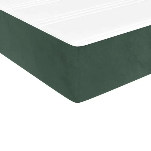 Madrac s oprugama srednje tvrdoće tamnozeleni 120x210x20 cm baršunasti - Tamnozelena 120 x 210 cm Cijena