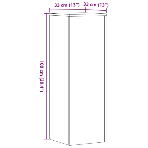 Stalci za biljke 2 kom siva boja hrasta 33 x 33 x 100 cm drveni - Siva Sonoma 33 x 33 x 100 cm Cijena