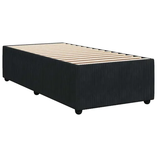 Box spring krevet s madracem crni 100x200 cm baršunasti - Crna 100 x 200 cm Blok s kvadratima Cijena