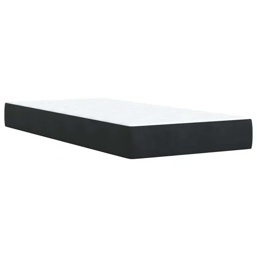 Box spring krevet s madracem crni 100x200 cm baršunasti - Crna 100 x 200 cm Blok s kvadratima Cijena