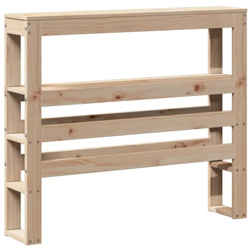 Uzglavlje s policama 75 cm od masive borovine - Prirodna 81 x 19 x 82 cm 1 Cijena