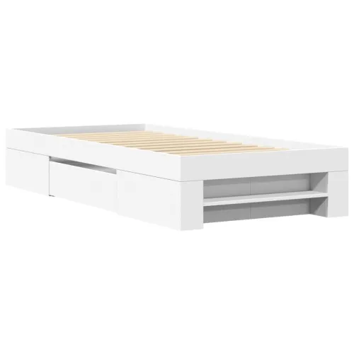 Okvir za krevet bijeli 90x200 cm konstruirano drvo - Bijela 90 x 200 cm Cijena