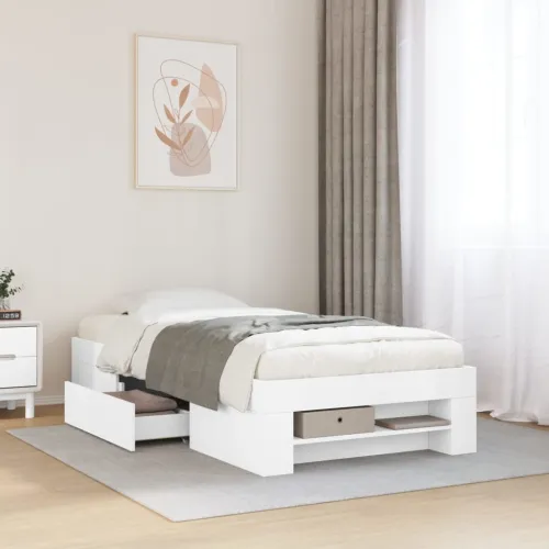 Okvir za krevet bijeli 90x190 cm konstruirano drvo - Bijela 90 x 190 cm Cijena
