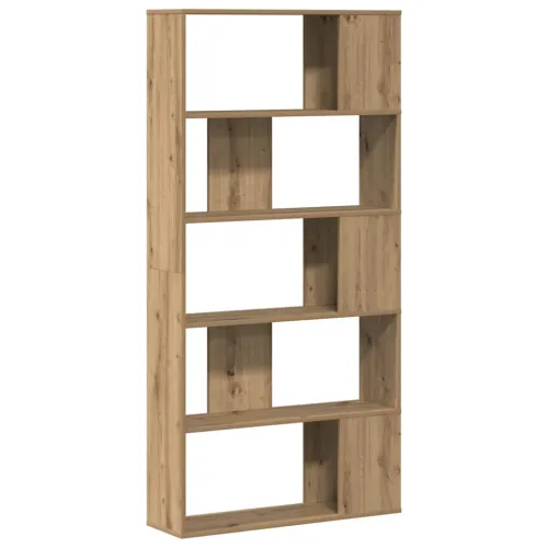 Regal za knjige s 5 razina boja hrasta 80,5x23,5x162,5cm drveni - Boja hrasta 80.5 cm Cijena