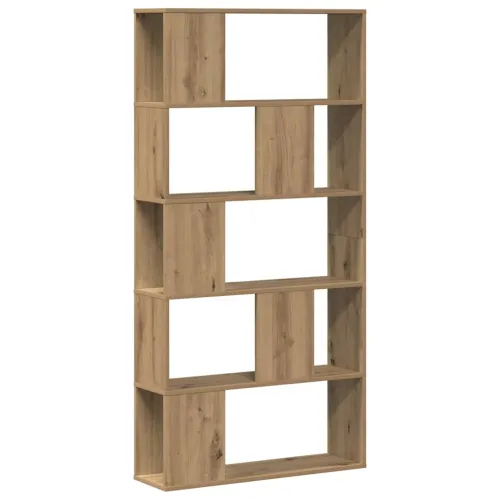 Regal za knjige s 5 razina boja hrasta 80,5x23,5x162,5cm drveni - Boja hrasta 80.5 cm Cijena