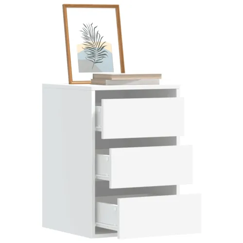 Kutna komoda s ladicama bijela 40x41x58 cm konstruirano drvo - Bijela 40 x 41 x 58 cm Cijena