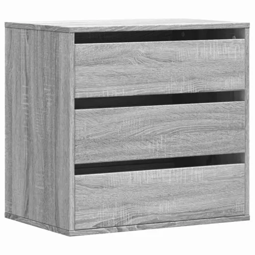 Kutna komoda s ladicama boja hrasta sonome 60x41x58 cm drveni - Sivi hrast sonoma 60 x 41 x 58 cm Cijena
