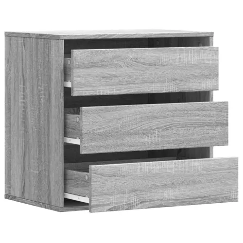 Kutna komoda s ladicama boja hrasta sonome 60x41x58 cm drveni - Sivi hrast sonoma 60 x 41 x 58 cm Cijena