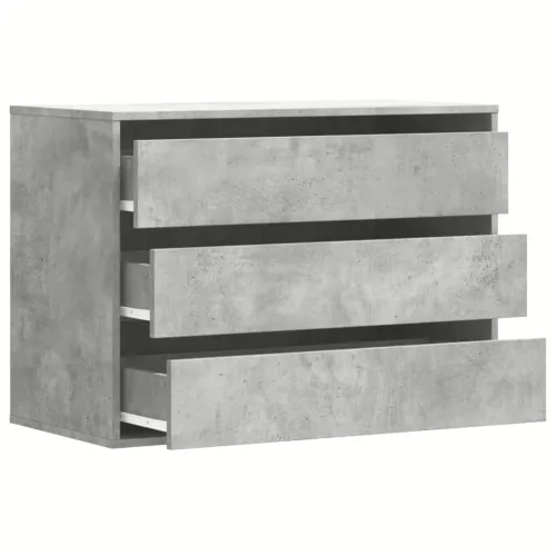 Kutna komoda s ladicama siva boja betona 80x41x58 cm drveni - Beton siva 80 x 41 x 58 cm Cijena
